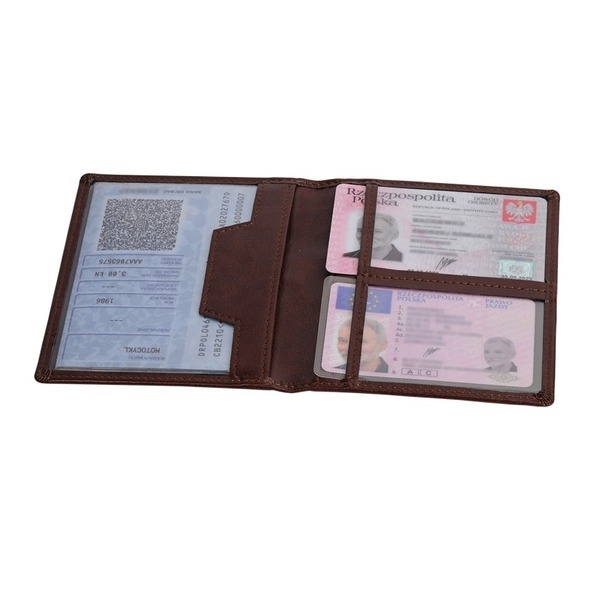 R01043.10 - Etui na dokumenty Classic, brązowy
