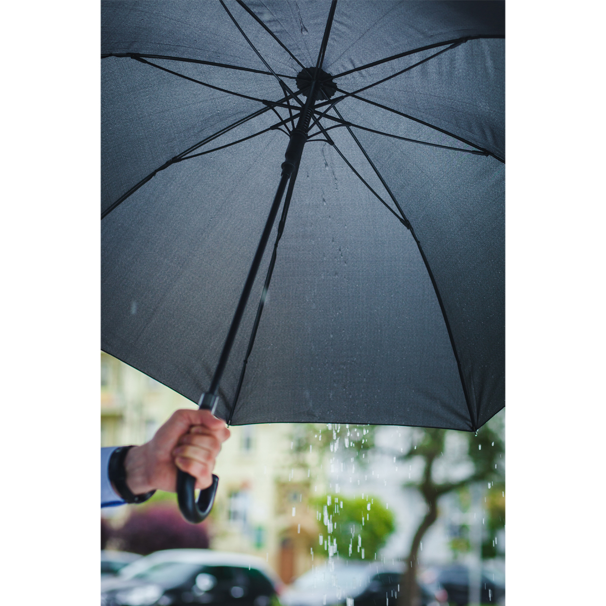 R07937.02 - Elegancki parasol Lausanne, czarny