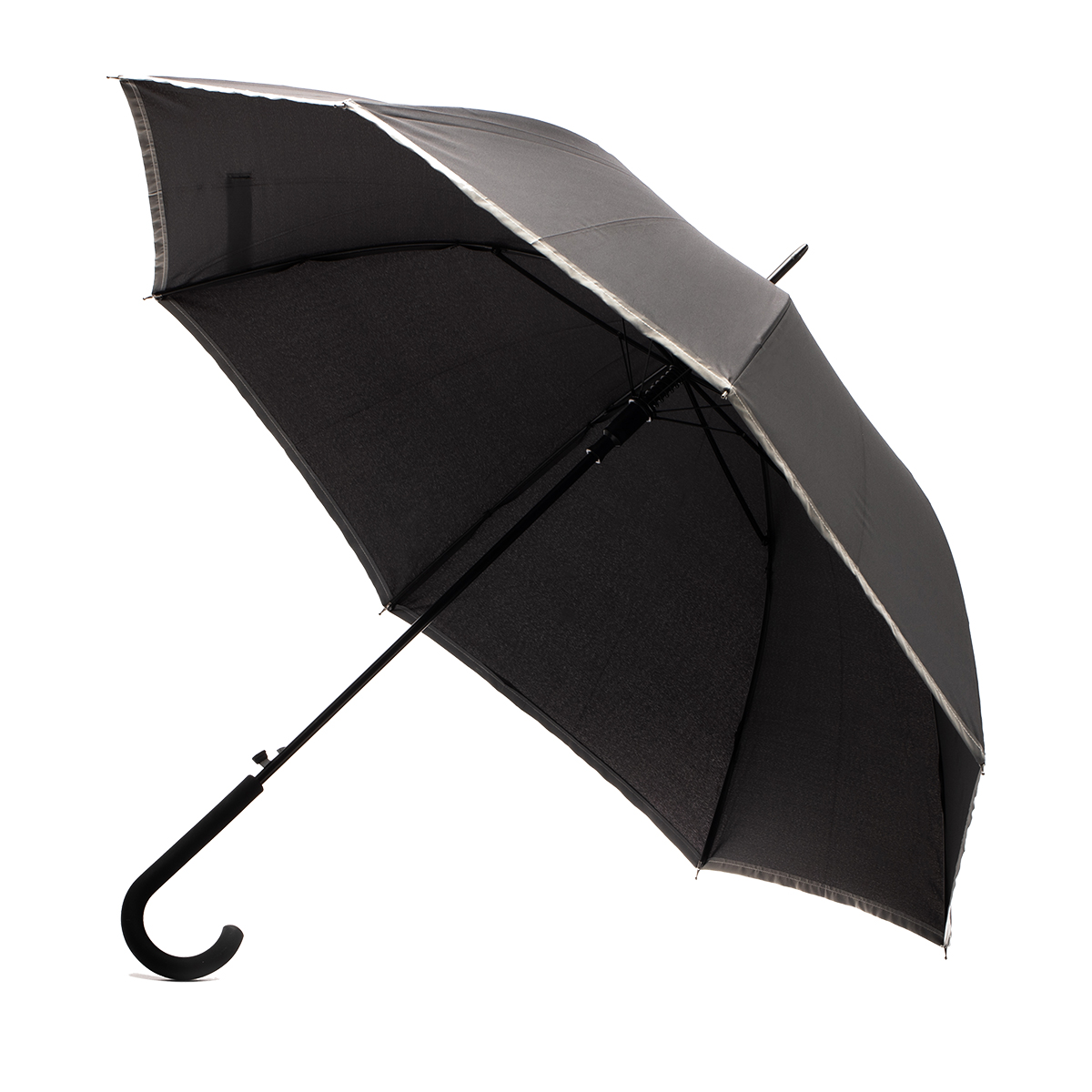R07951.02 - Parasol z taśmą odblaskową Refu, czarny