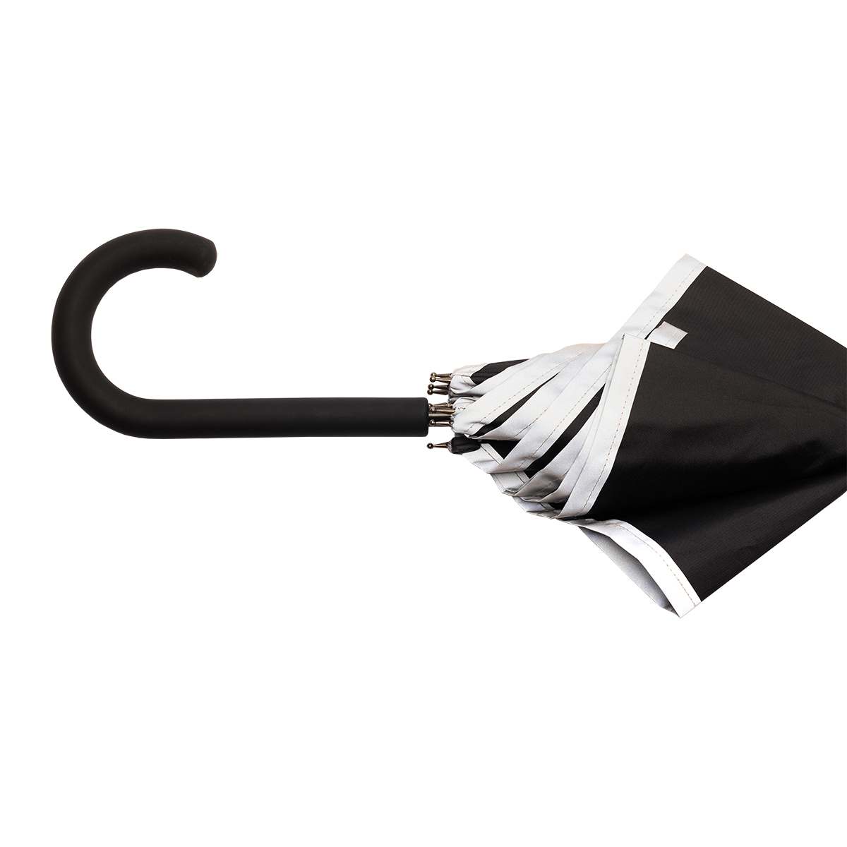 R07951.02 - Parasol z taśmą odblaskową Refu, czarny