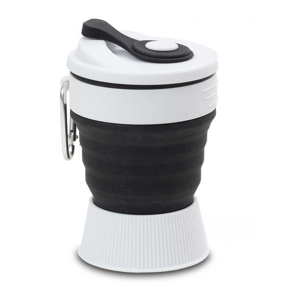 R08258.02 - Kubek silikonowy Flexi 350 ml, czarny