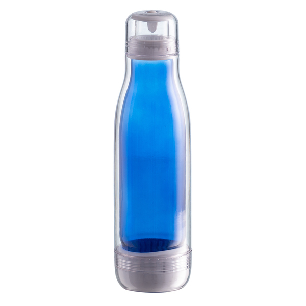 R08269.04 - Butelka szklana z osłoną Smart 520 ml, niebieski