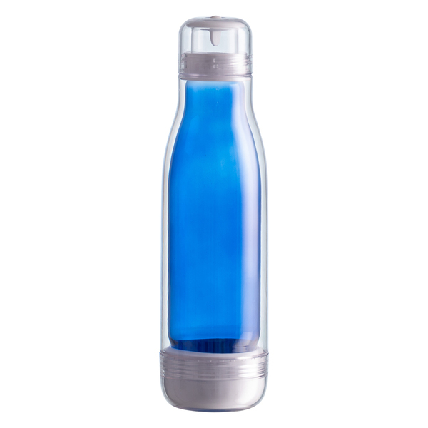 R08269.04 - Butelka szklana z osłoną Smart 520 ml, niebieski