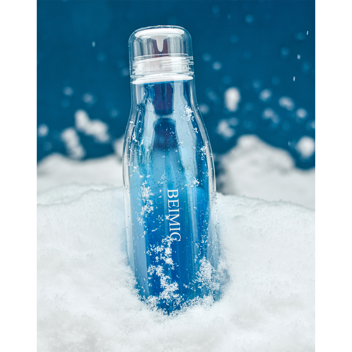 R08269.04 - Butelka szklana z osłoną Smart 520 ml, niebieski