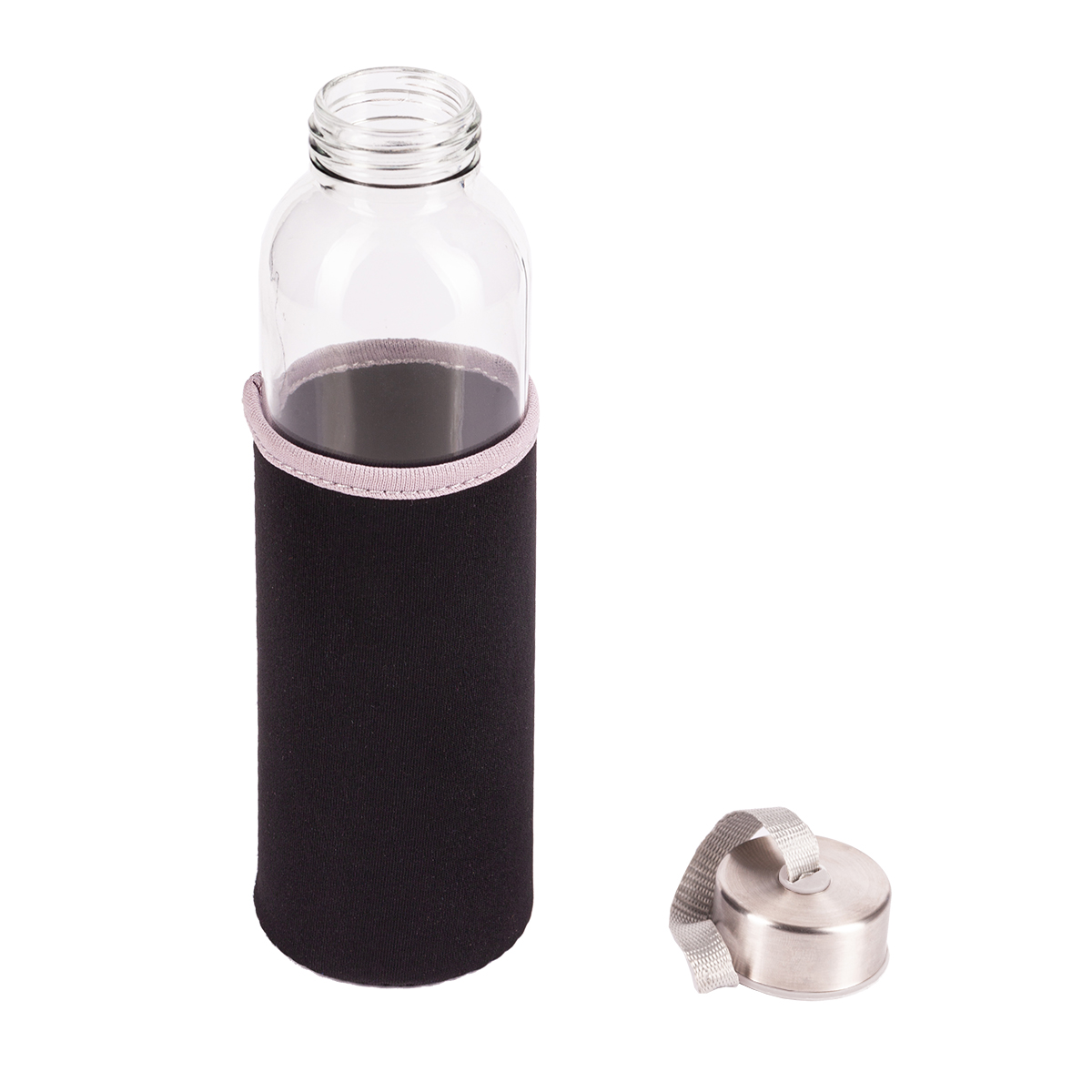 R08276.02 - Szklana butelka Vim 500 ml, czarny