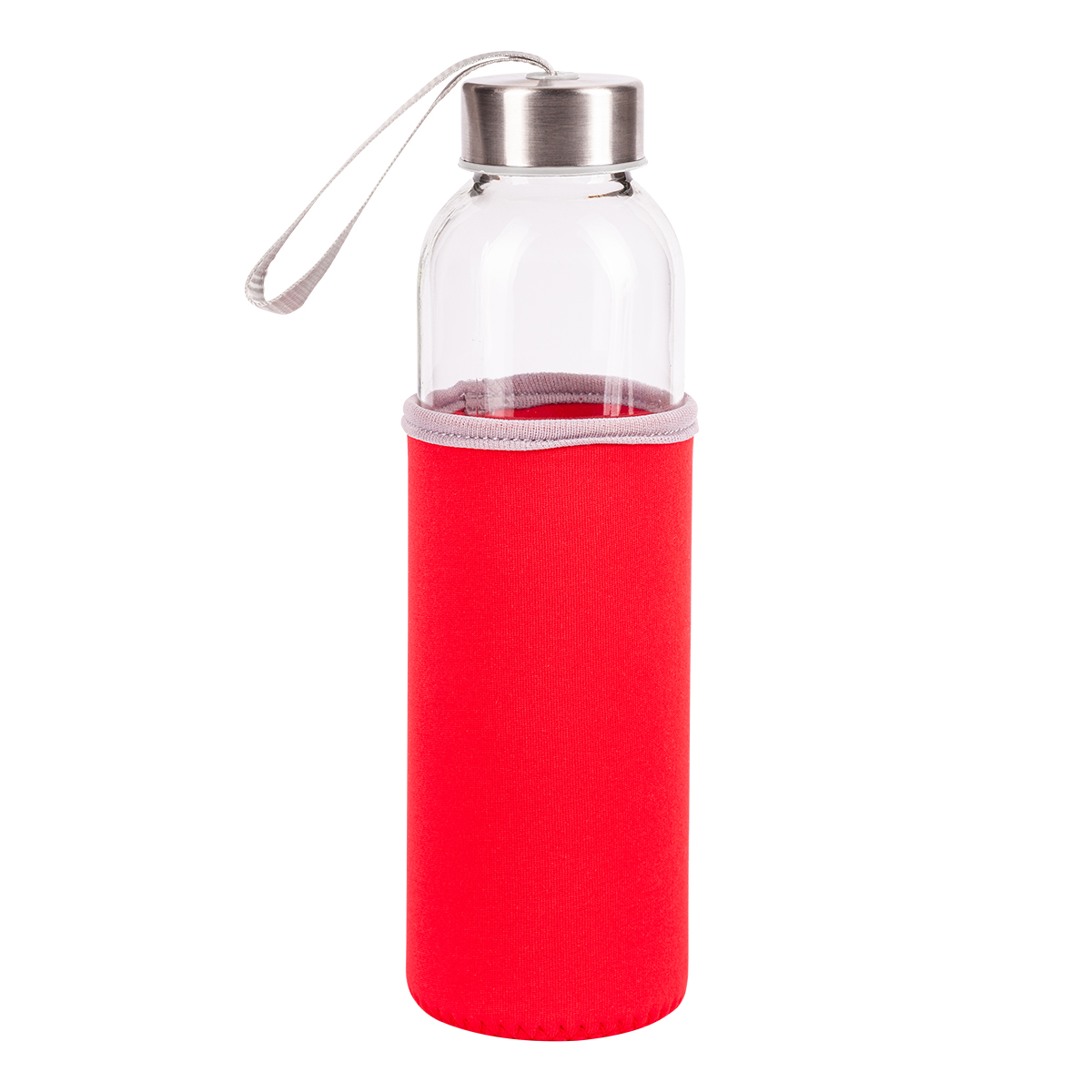 R08276.08 - Szklana butelka Vim 500 ml, czerwony