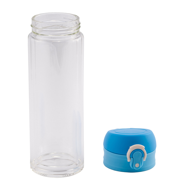 R08284.28 - Butelka szklana Abisko 280 ml, jasny niebieski
