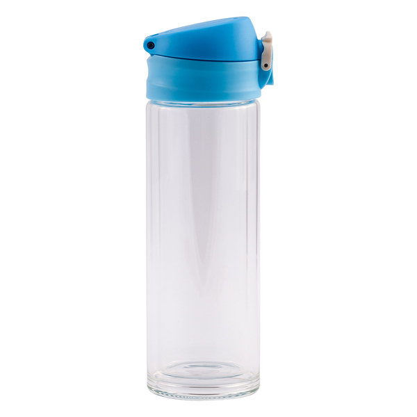 R08284.28 - Butelka szklana Abisko 280 ml, jasny niebieski