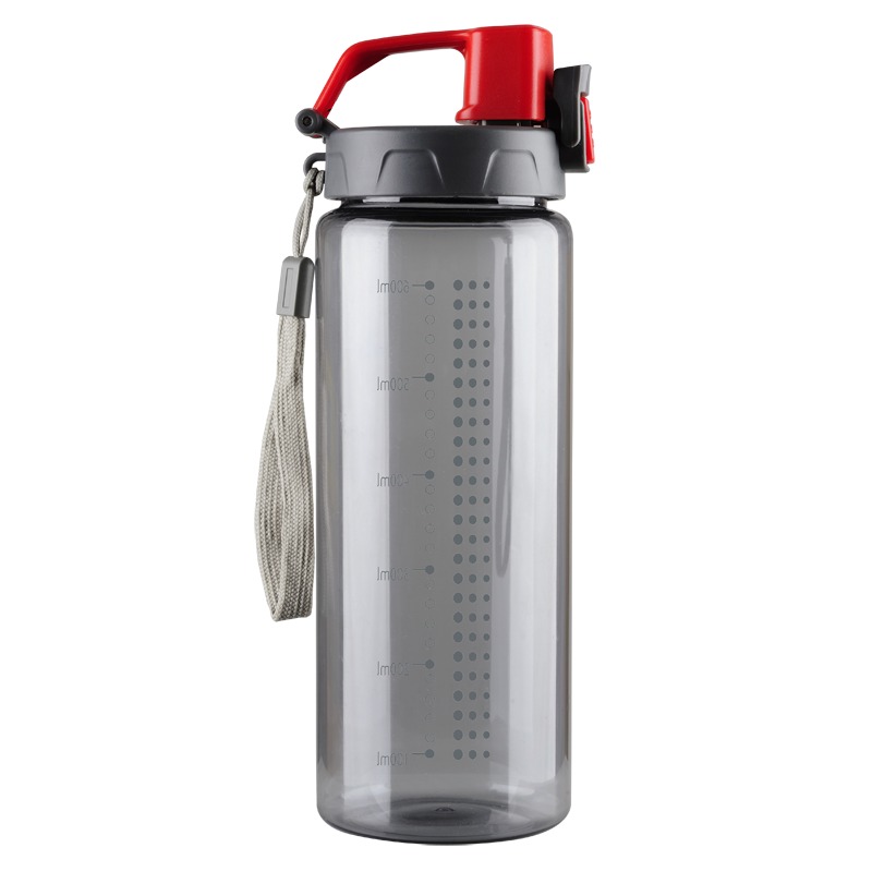 R08312.08 - Bidon Feelsogood 700 ml, czerwony/szary