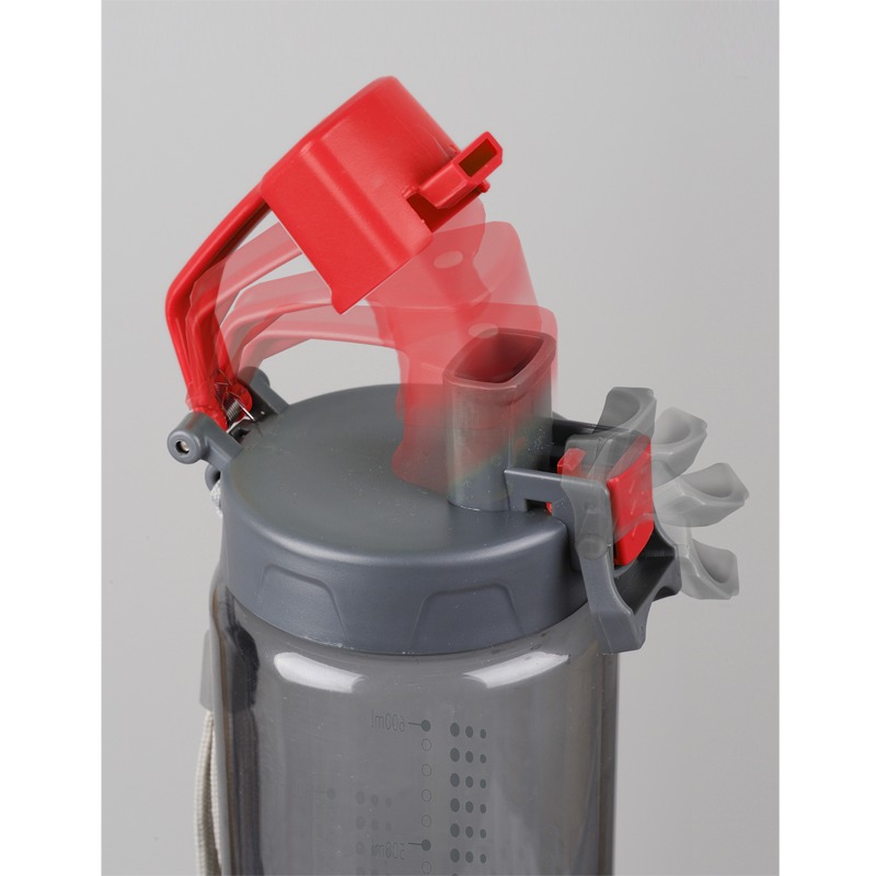 R08312.08 - Bidon Feelsogood 700 ml, czerwony/szary