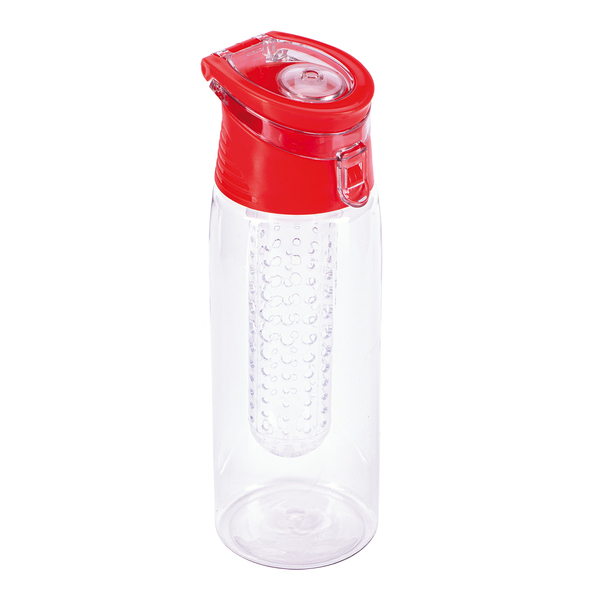 R08313.08 - Bidon Frutello 700 ml, czerwony/transparentny
