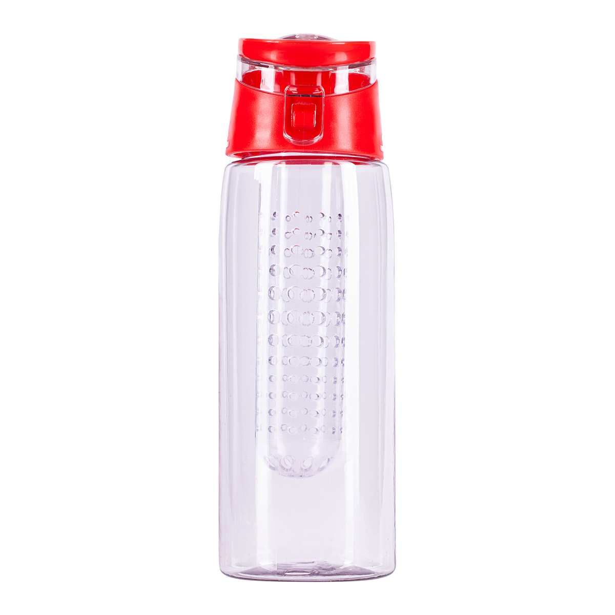 R08313.08 - Bidon Frutello 700 ml, czerwony/transparentny