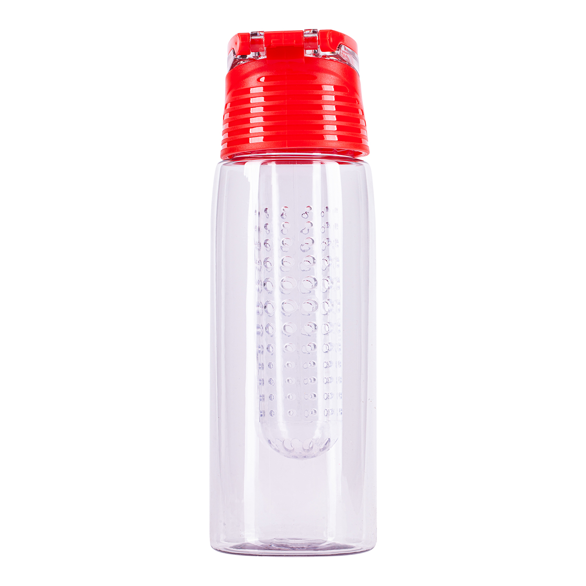 R08313.08 - Bidon Frutello 700 ml, czerwony/transparentny