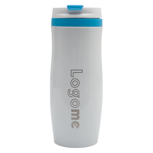R08336.04 - Kubek termiczny Viki 390 ml, niebieski/biały
