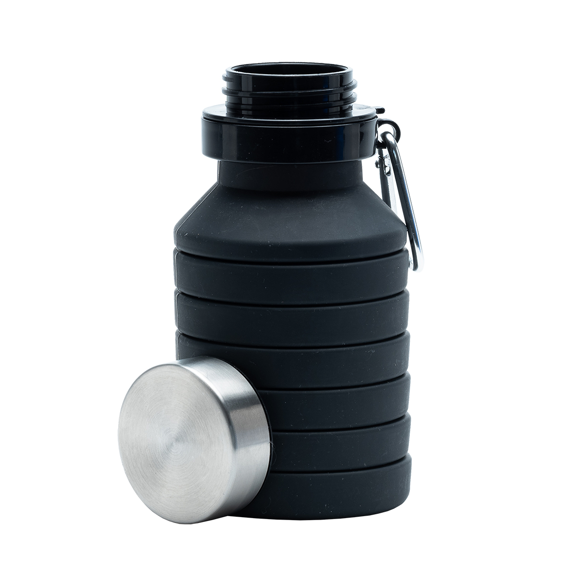 R08436.02 - Składany bidon sportowy Makalu 550 ml, czarny