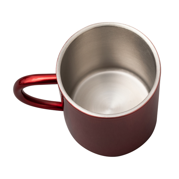 R08490.08 - Kubek stalowy Stalwart 300 ml, czerwony