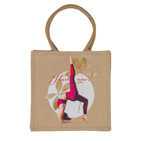 R08507.13 - Torba na zakupy z juty Natural Shopper, beżowy