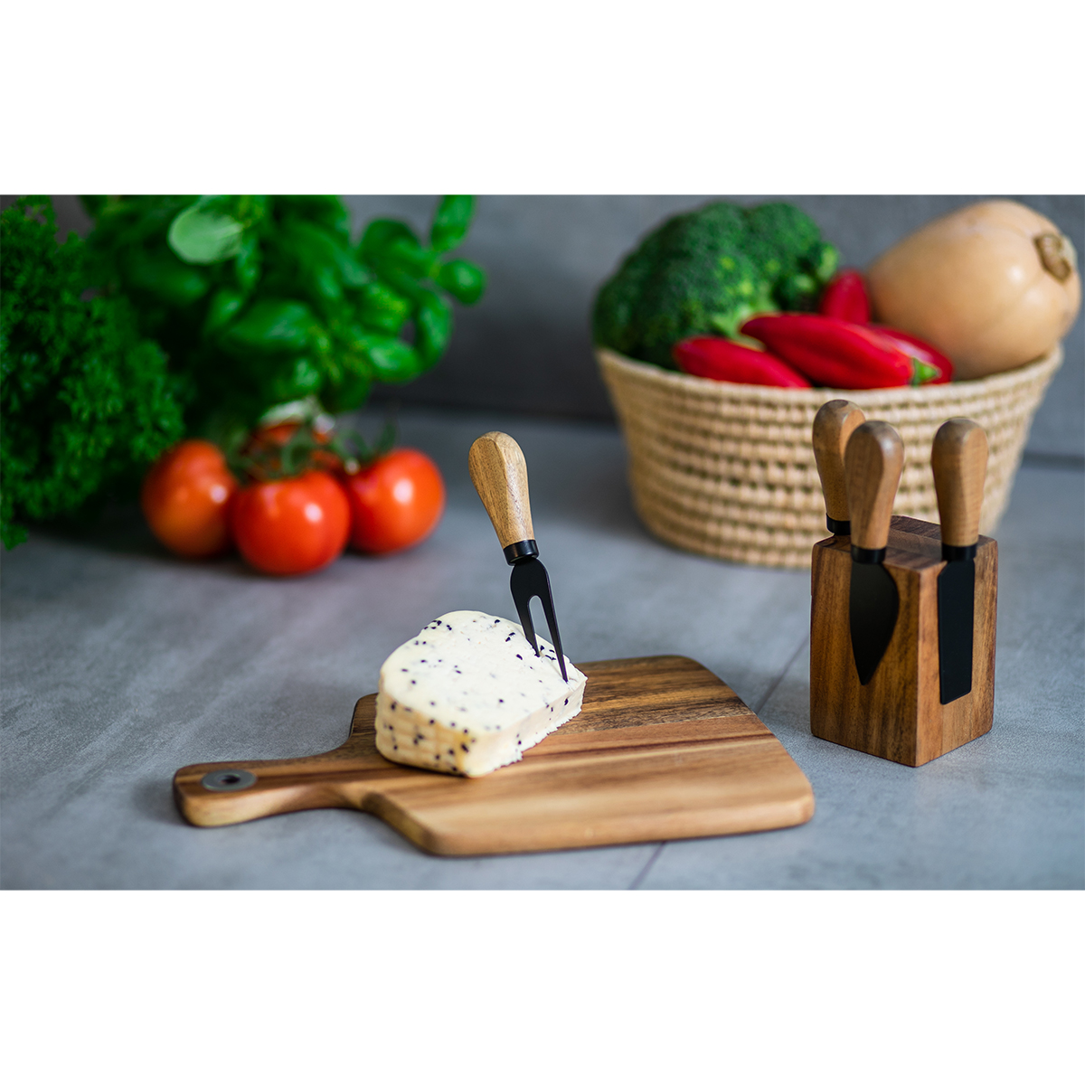 R17137.10 - Zestaw serowy Piacenza, brązowy