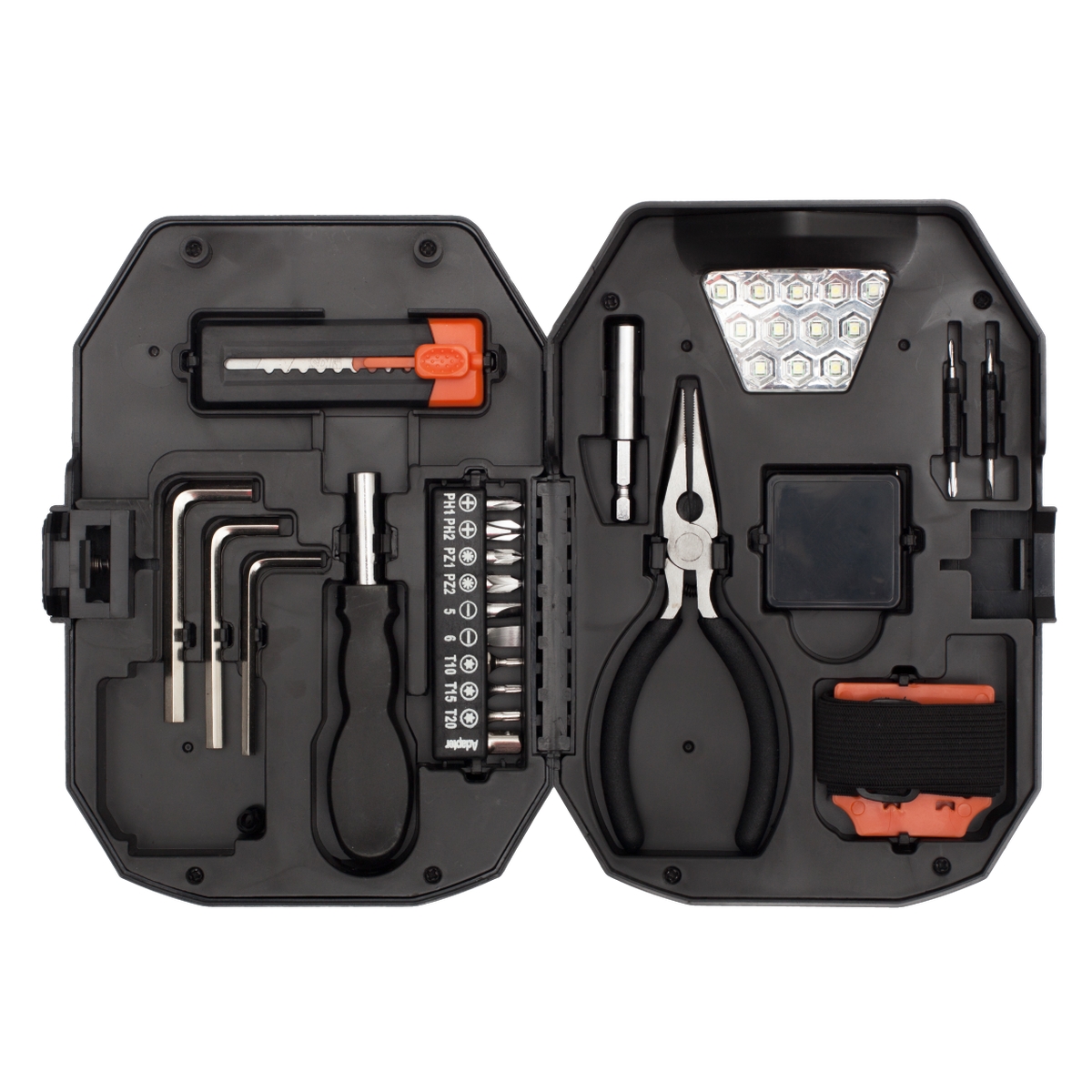 R17539.02 - Zestaw narzędzi Smart DIY, czarny/czerwony