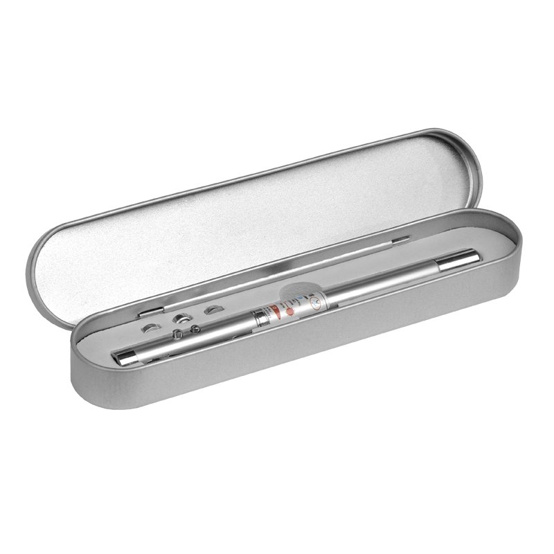 R35421 - Długopis 4-funkcyjny Pointer ze wskaźnikiem laserowym, srebrny