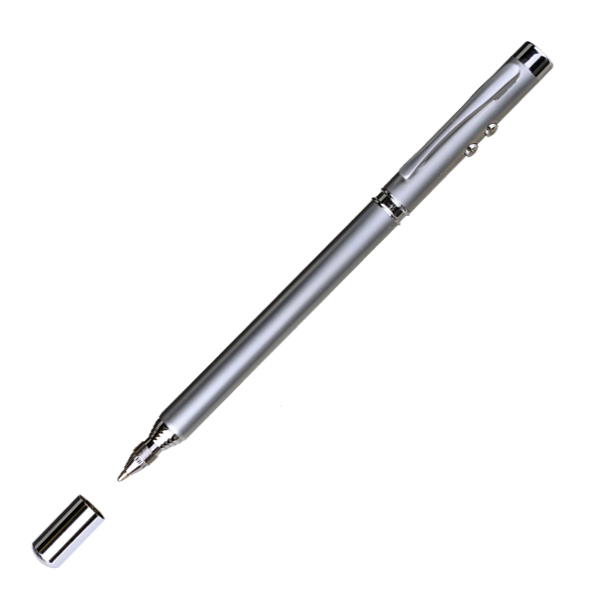 R35421 - Długopis 4-funkcyjny Pointer ze wskaźnikiem laserowym, srebrny