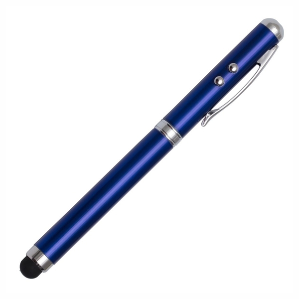 R35423.04 - Długopis ze wskaźnikiem laserowym Supreme – 4 w 1, niebieski