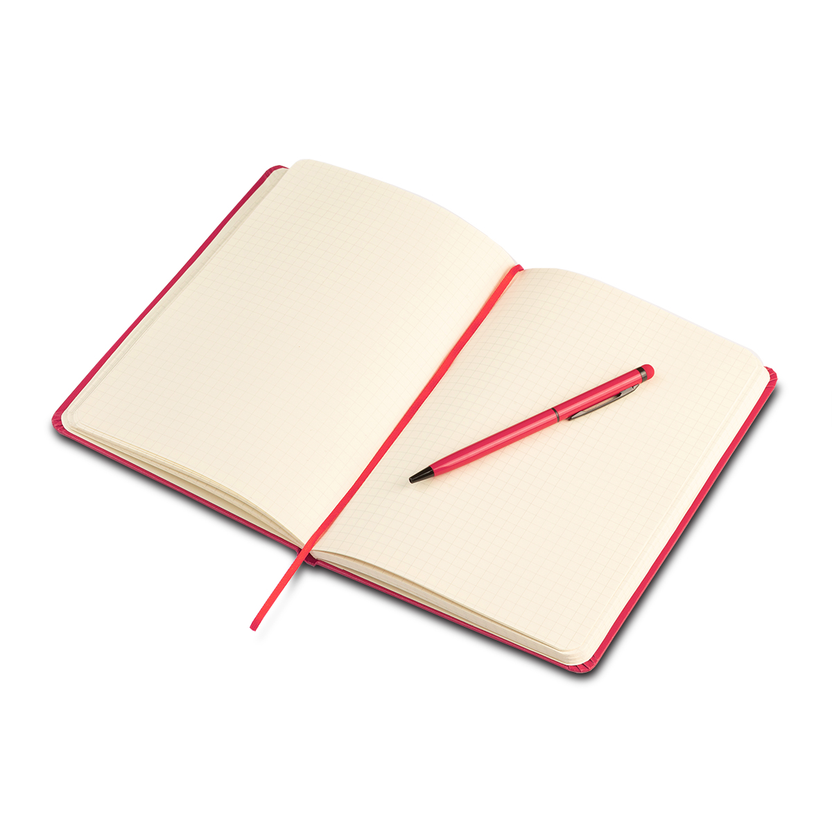R64214.08 - Zestaw notes z długopisem Abrantes, czerwony