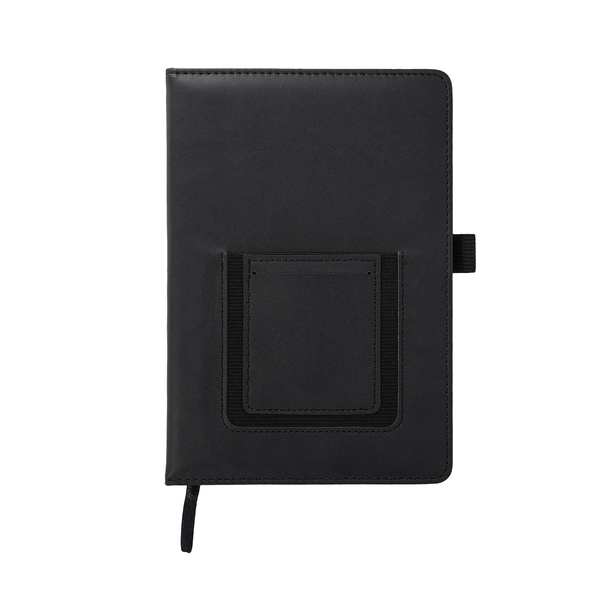 R64248.02 - Notes z kieszonką na telefon Eibar, czarny