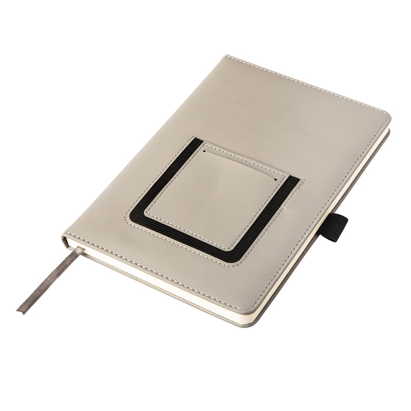 R64248.21 - Notes z kieszonką na telefon Eibar, szary