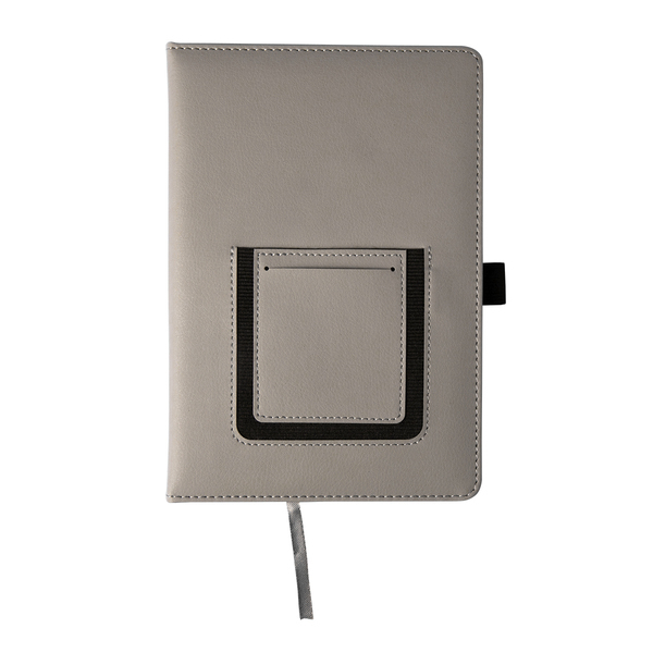 R64248.21 - Notes z kieszonką na telefon Eibar, szary