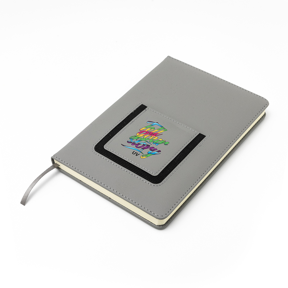 R64248.21 - Notes z kieszonką na telefon Eibar, szary