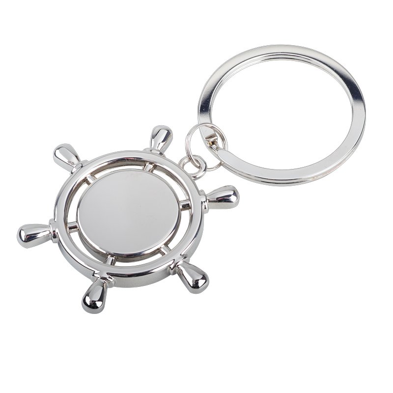 R73213 - Brelok metalowy Steering Wheel, srebrny