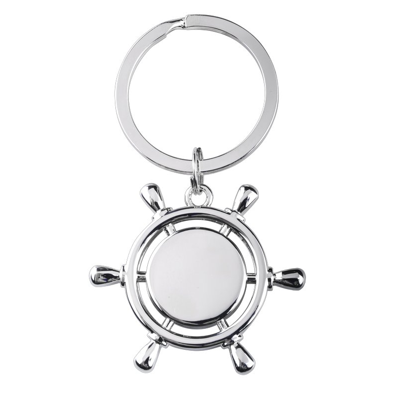 R73213 - Brelok metalowy Steering Wheel, srebrny