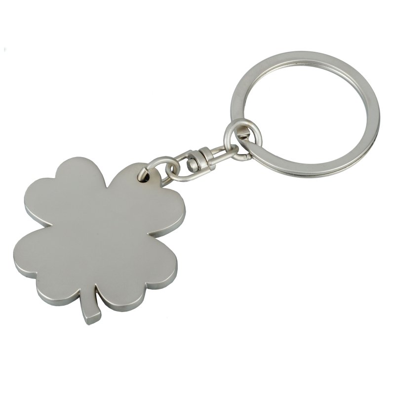 R73216 - Brelok metalowy Clover, srebrny