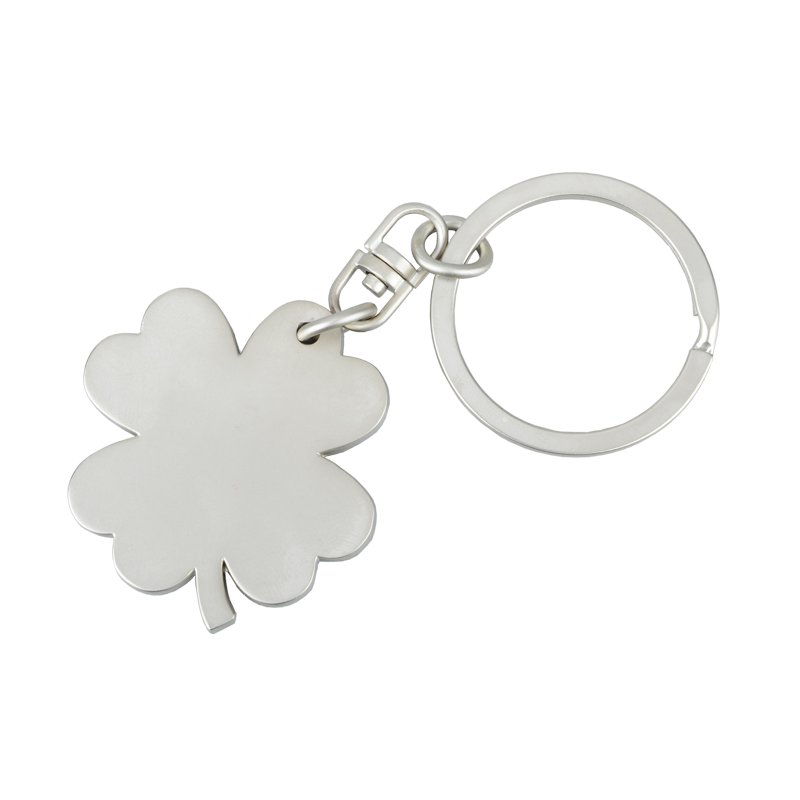 R73216 - Brelok metalowy Clover, srebrny
