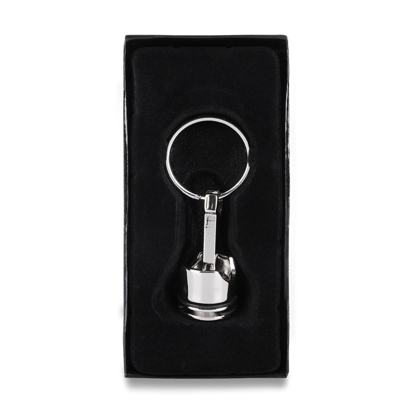 R73225 - Brelok metalowy Piston, srebrny