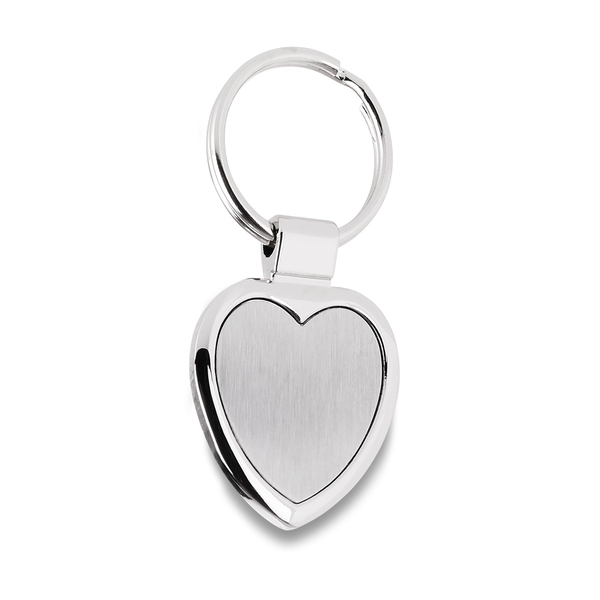 R73277 - Brelok metalowy Stout Heart, srebrny