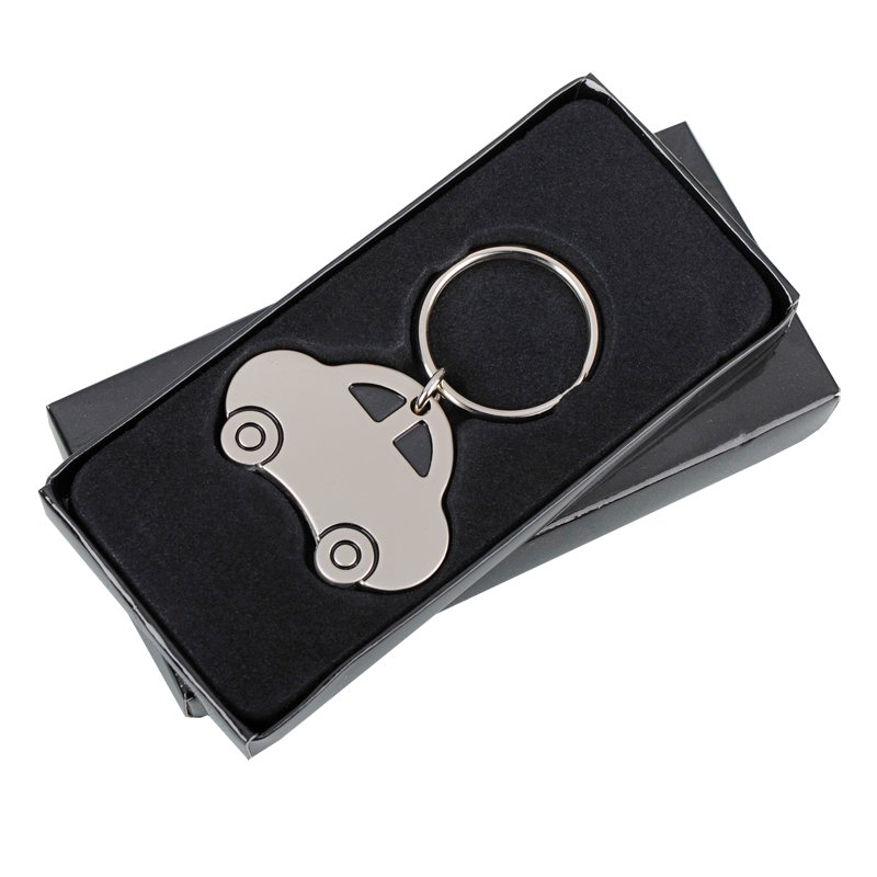 R73287 - Brelok metalowy Auto, srebrny