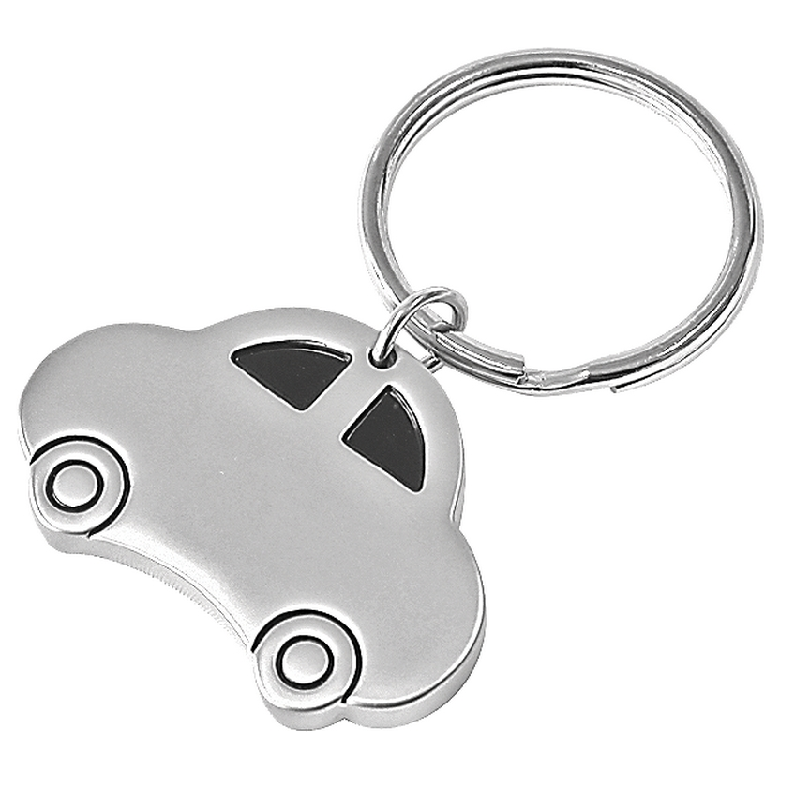 R73287 - Brelok metalowy Auto, srebrny