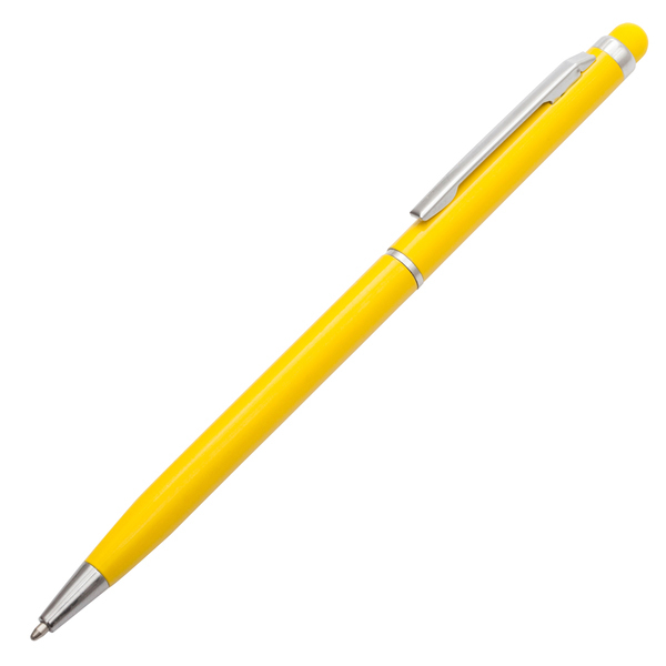 R73408.03 - Długopis aluminiowy Touch Tip, żółty