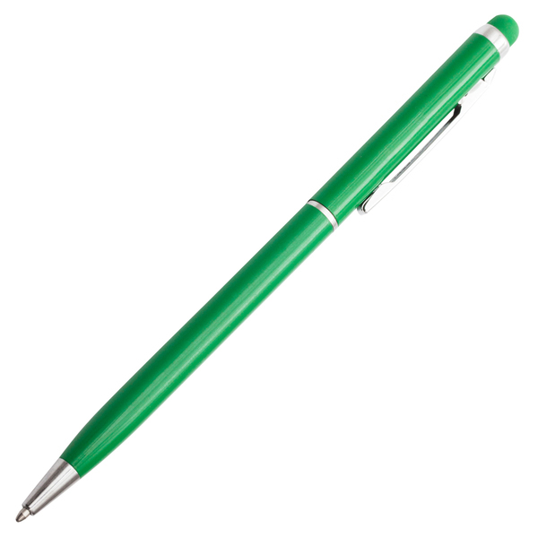 R73408.05 - Długopis aluminiowy Touch Tip, zielony