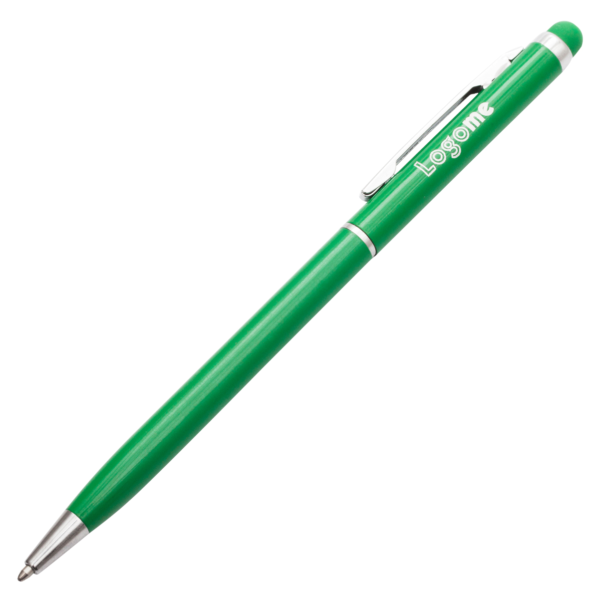 R73408.05 - Długopis aluminiowy Touch Tip, zielony