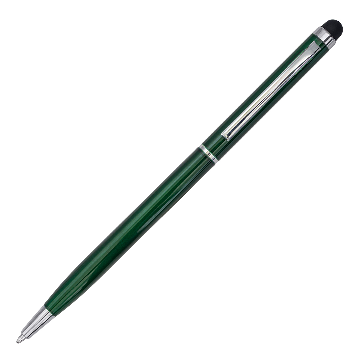 R73408.51 - Długopis aluminiowy Touch Tip, ciemny zielony