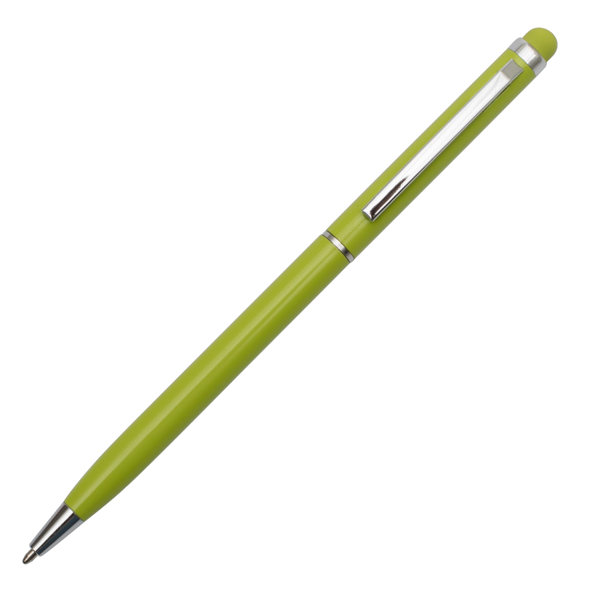 R73408.55 - Długopis aluminiowy Touch Tip, jasny zielony