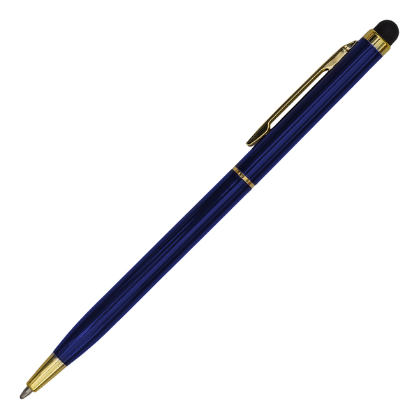 R73409.42 - Długopis aluminiowy Touch Tip Gold, granatowy