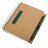 Notes 120x180/70k linia Envivo, zielony/beżowy