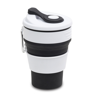 R08258 - Kubek silikonowy Flexi 350 ml, czarny 