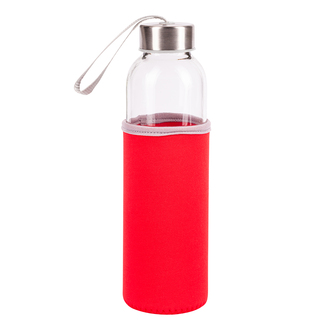 R08276 - Szklana butelka Vim 500 ml, czerwony 