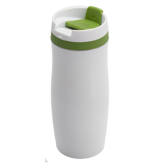 R08336 - Kubek termiczny Viki 390 ml, zielony/biały 