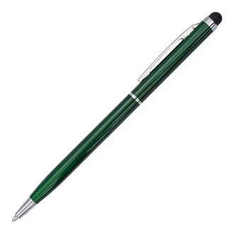 R73408 - Długopis aluminiowy Touch Tip, ciemny zielony 